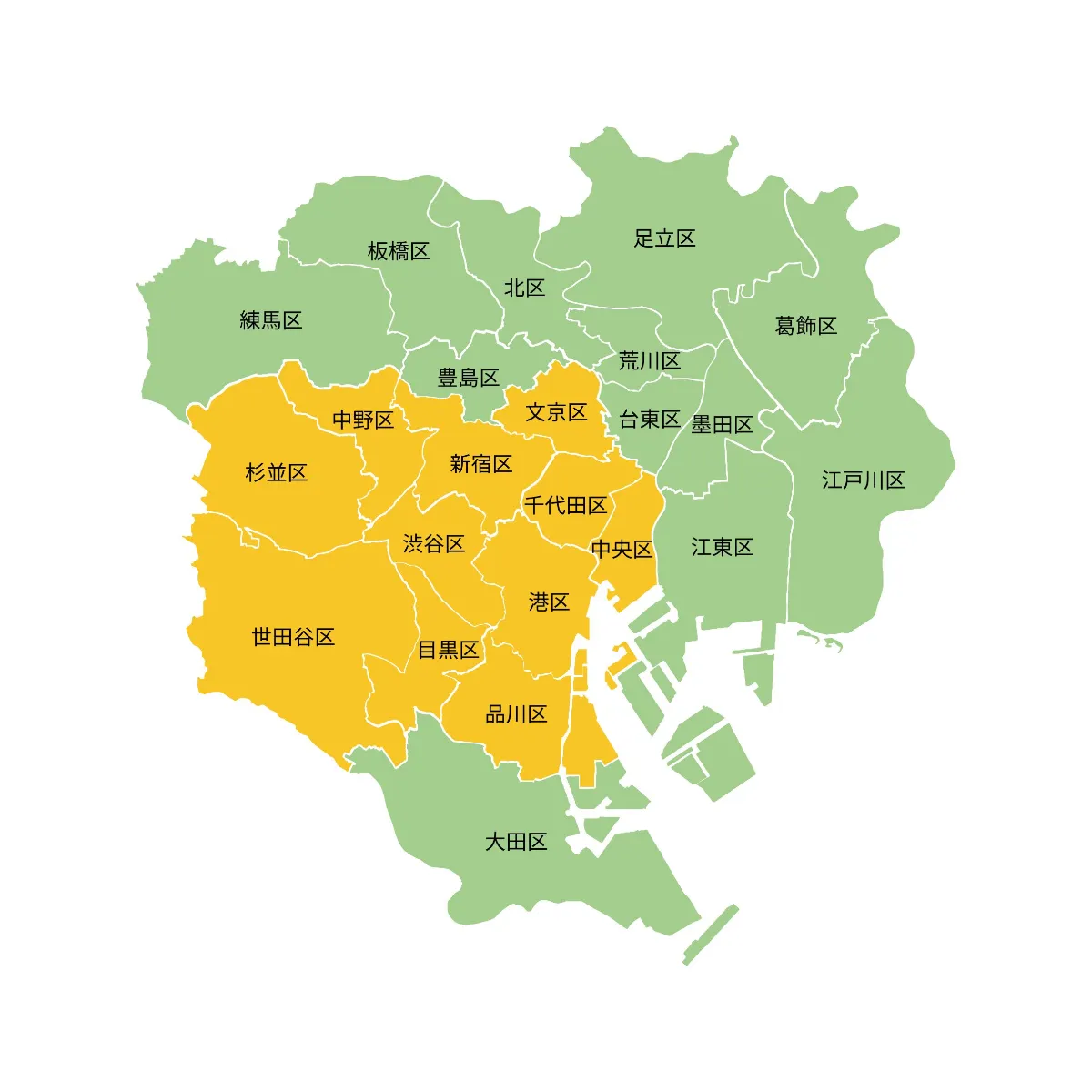 対応エリアの地図